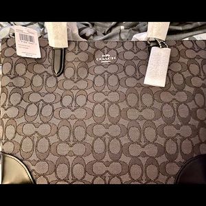 Coach Zip Tote Signature Jacquard F29958
